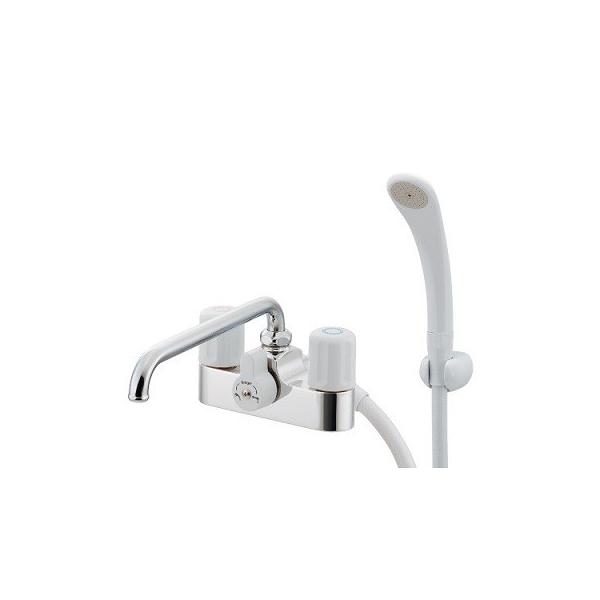 カクダイ#手洗水栓#151-203　hana#2ハンドル混合栓(引棒付き) カクダイ 水栓金具 hana 2ハンドル混合栓 引棒付き（直径4ミリ）、引