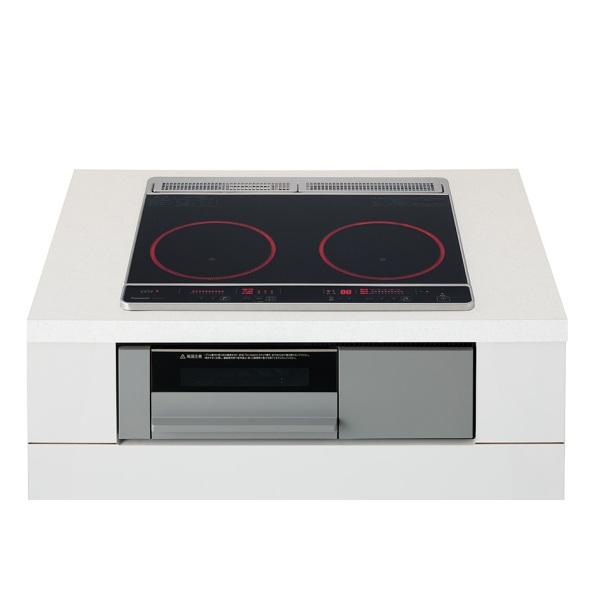 ●u.パナソニック 【KZ-F1W6CL】IHクッキングヒーター 2口IHタイプ 低電気容量 Fシリーズ 鉄・ステンレス対応 ブラック/グレー Panasonic（パナソニック） KZ-F1W6CL IHクッキングヒーター 2口IH F