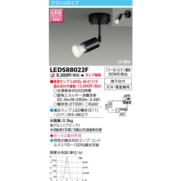 ���Ń��C�e�b�N�@LEDS88022F�@LED�X�|�b�g���C�g �t�����W�^�C�v �V��E�ǖʌ��p �u���b�N �����v�ʔ�