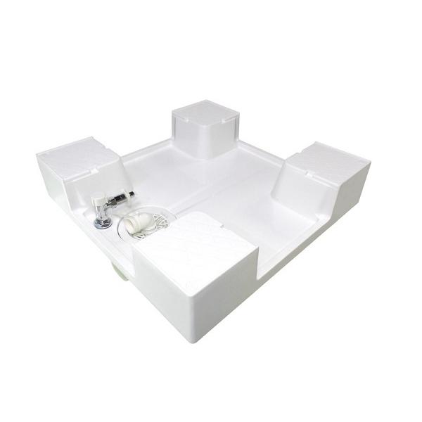 MIYAKO ミヤコ 【MBS6060 600X600】 600角洗濯機パン 水栓付 トラップ