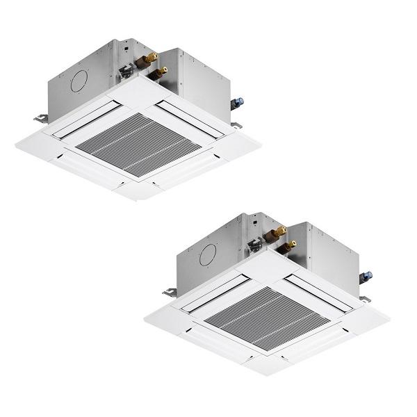 π●三菱 業務用エアコン【PLZX-ZRMP80SG5】スリムZR クリアホワイト 4方向天井カセット形 同時ツイン ワイヤード 単相200V 3馬力 三菱（MITSUBISHI） PLZX-ZRMP80SG5 業務用エアコン 4方向天井カセット