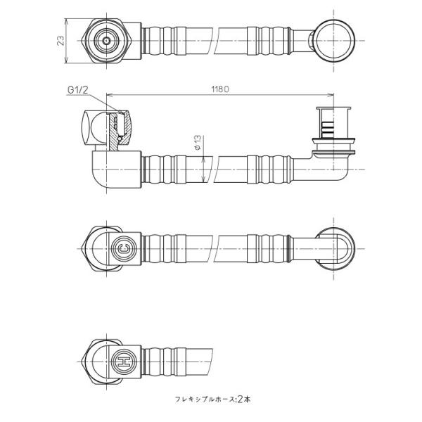 gC֘A TOTO@TCA289@z[X EHVbgUp 1180mm []