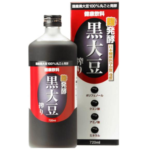 内容量：720mlサイズ(外装)：82*82*227(mm)「発酵 黒大豆搾り 720ml」は、従来の酢酸酢とは異なり、画期的な製法で黒豆と米麹から造られたクエン酸酢です。100%国産の黒豆・米麹に水以外何も加えていない無添加です。ポリフェ...