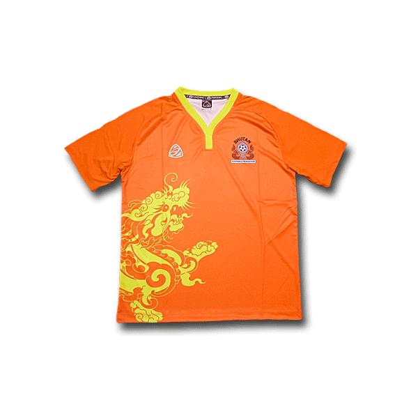 サッカー　ブータン代表チームユニフォーム　 Mサイズ　新品未使用 ブータン代表 2015/18 ホーム 半袖ユニフォーム＜エゴスポーツ