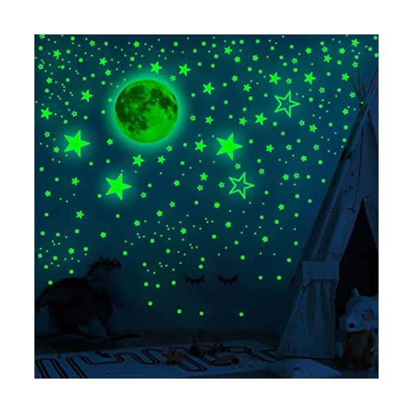 「商品情報」部屋を満天の星空に。満月と星の光るシール、全1049点セットです。壁や天井などお好きな場所に貼付してください。蓄光シールですので、部屋の明かりを蓄えたあと電気を消せば、そこはどこまでも続く星と宇宙空間。お部屋がプラネタリウムのよ...