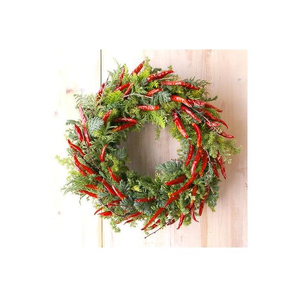 クリスマス リース Noel Piment Rouge 直径25cm フレッシュリーフ 赤唐辛子のナチュラルクリスマスリース Buyee Buyee 日本の通販商品 オークションの代理入札 代理購入