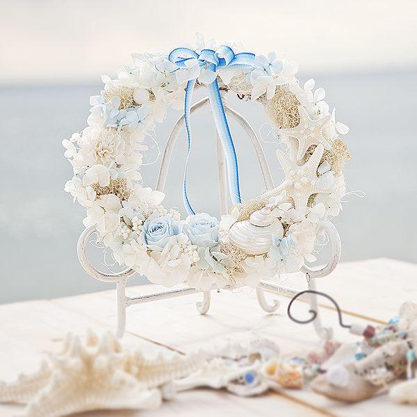 リース 夏 サマーリース 玄関 ドライフラワー 貝殻 碧い海の想い出 Souvenirs De La Mer D Azur Seasideazur Coppe Craft Workshop 通販 Yahoo ショッピング