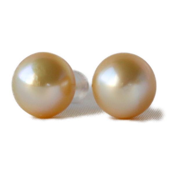 K18 南洋白蝶真珠 ピアス パール 大粒 11mm ゴールドカラー 冠婚葬祭