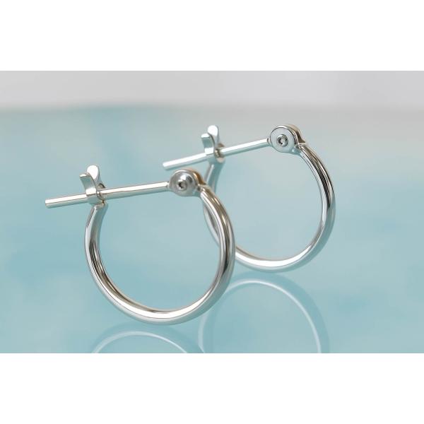 値下げ！Pt900 プラチナ フープピアス 1×10mm 新品 スナップピアス Pt900 フープピアス 小さめ 10mm つけっぱなし シンプル プラチナ
