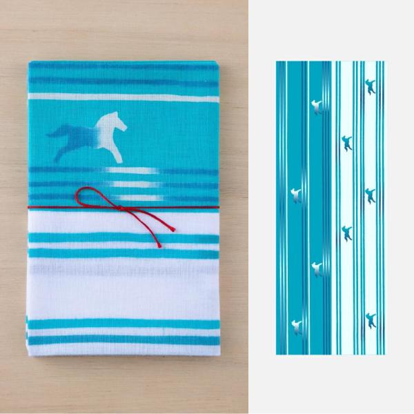 縁起の良い吉祥文様をデザインに取り入れたのレンオリジナルの手ぬぐい。人と人との繋がり、「ご縁」を大切に想う、赤い紐で結ばれた縁起物の手ぬぐいの絵柄には、意味が込められています。馬九行く：九頭の馬が走る姿は「馬九行く（うまくいく）」と言われま...