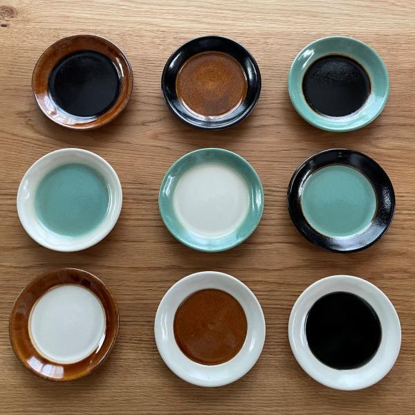 益子焼　黒色陶器皿 直径約46cm corepan_2tone-4sun