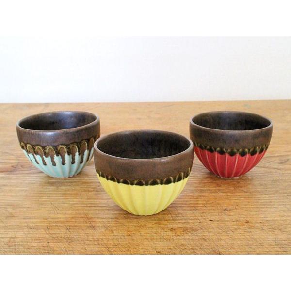 会津本郷焼／カフェオレボウル 色釉太しのぎ ／樹ノ音工房 : コレパン