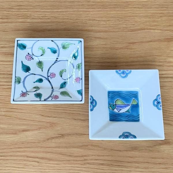 A1258-5/九谷焼/吉煌/赤巻山舟文刺身鉢揃 大5客・小5客/懐石道具/飾鉢 A1258-1/九谷焼/吉煌 造/赤巻山舟文刺身鉢揃 大5