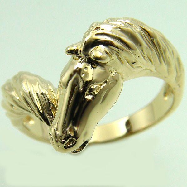 馬の頭部デザインリング 馬の頭部デザインリング Quetzal 選べる2種類 ユニコーン エンブレム