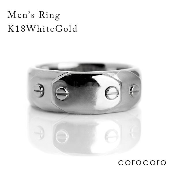 K18ホワイトゴールド18号ホワイトゴールド号リング‼️ K18WG 18金 ホワイトゴールド 喜平リング 12面トリプル 4.3mm幅 ソフト