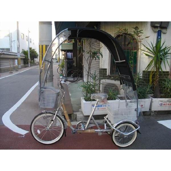 ３輪 自転車、電動 アシスト 自転車、子供乗せ自転車にも雨除け風よけ 