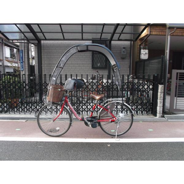 自転車 雨除け 日よけ 屋根 カバー雨具のポンチョ、 通勤 通学 UV黒色の屋根生地 風よけアイテム、荷台にNキットDT