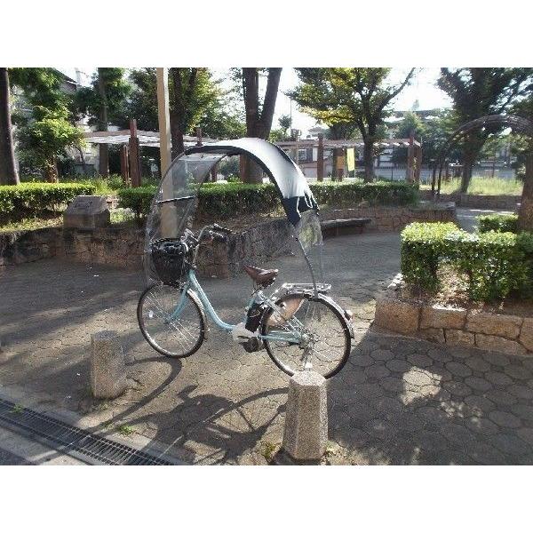 子供のせ 電動アシスト 自転車屋根 幌 傘 ポンチョ用品 日よけ UVカット  雨除け　薄紫色育児、子育て、荷台用ノーマルキットDM　