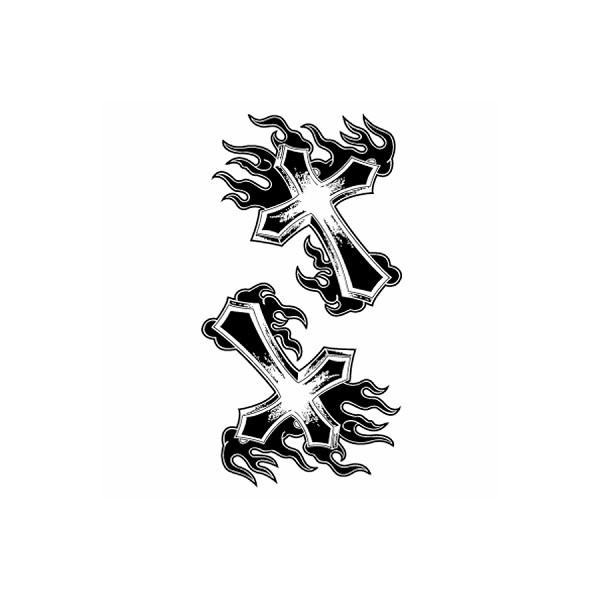 タトゥーシール 炎と十字架 B141 コスプレ通信 通販 Yahoo ショッピング