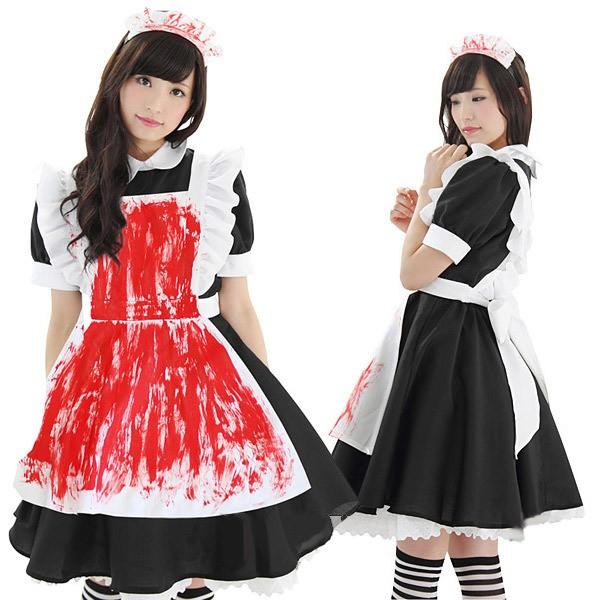 ブラッディメイド コスプレ 可愛い ハロウィン ホラー ゾンビ 悪魔 ドラキュラ 囚人 ボンテージ 吸血鬼 ヴァンパイア 幽霊 ゴースト イベント 余興 宴会 仮装 B コスプレ通信 通販 Yahoo ショッピング