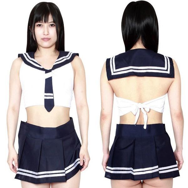 エロコス セーラー服D ネイビー コスプレ 可愛い 制服 スクール セーラー ブレザー 学生服 女子高生 アニメ アイドル ハロウィン イベント 余興 宴会 仮装