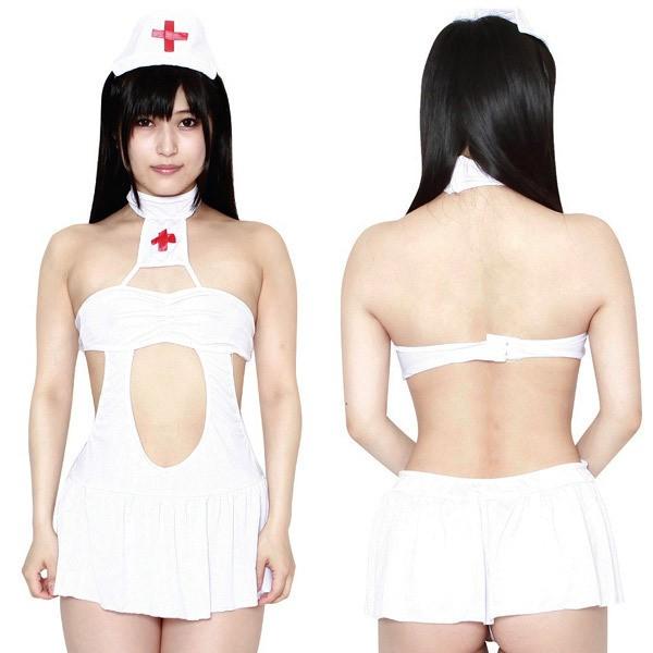 エロコス ナースA ホワイト コスプレ 可愛い ナース 白衣 制服 看護師 看護婦 医者 女医 アニメ ハロウィン イベント 余興 宴会 仮装 学園祭 大人 コスチューム