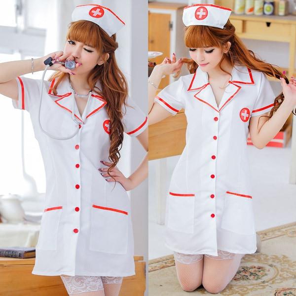 コスプレ ナース フロントボタン 大きな襟が可愛いナースワンピ 看護師 制服 セクシー 衣装 コスチューム ハロウィン 仮装 可愛い 看護婦 白衣 医者 女医 Buyee Servis Zakupok Tretim Licom Buyee Pokupajte Iz Yaponii