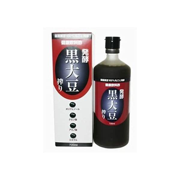 内容量：720mlサイズ(外装)：82*82*227(mm)「発酵 黒大豆搾り 720ml」は、従来の酢酸酢とは異なり、画期的な製法で黒豆と米麹から造られたクエン酸酢です。100%国産の黒豆・米麹に水以外何も加えていない無添加です。ポリフェ...
