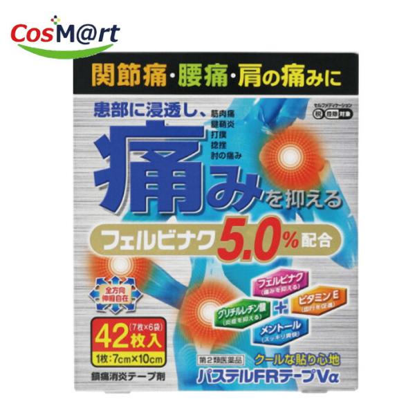 【第2類医薬品】 パステルFRテープＶα 42枚 ※セルフメディケーション税制対象商品（4987475118712）