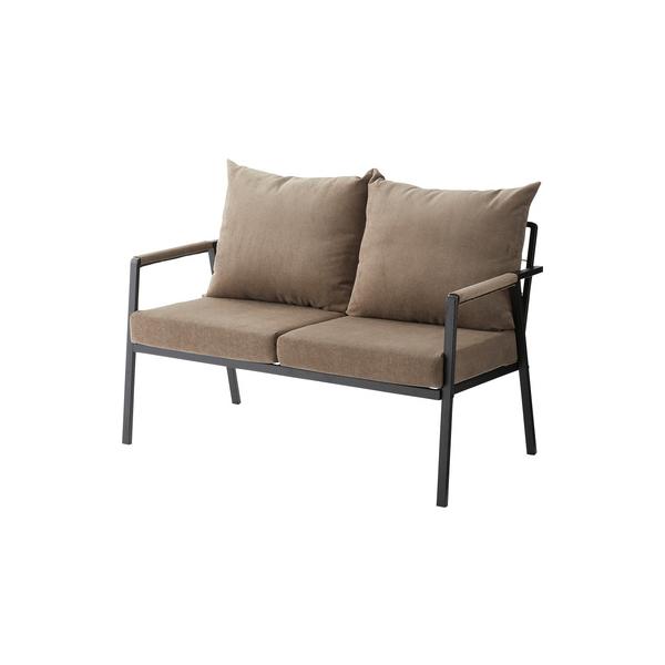 暖かみのあるコーデュロイとクールなスチールの組み合わせが、空間をモダンでオシャレに演出。座面が広くゆったりしており、座り心地も抜群です。サイズ：W114×D71×H82×SH43cm素材：スチール(粉体塗装) ポリエステル商品重量：16kg...