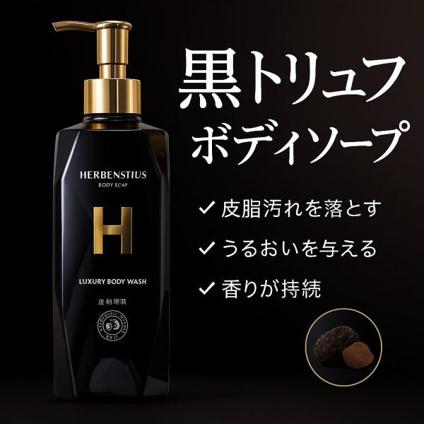 May.B（メイビ） HERBENSIUS ラグジュアリー ボディソープ 500ml 黒