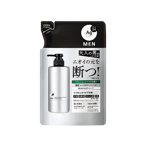 エージーデオ24メン 薬用メンズボディクレンズ 詰替用 420mL ファイントゥデイ 医薬部外品 (Ag DEO24MEN) 顔も洗えるボディソープ