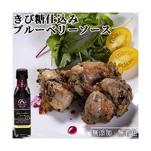 九州産 無添加 きび糖仕込みブルーベリーソース 120g 保存料不使用 肉料理のソースやドレッシングに 手作り ベリージュファーム
