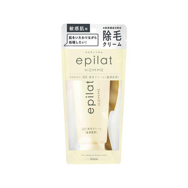【3,980円以上で送料無料(※北海道は9,800円以上)】■処理後の断面も丸くなめらかなので生えはじめの毛がチクチクしません■お肌保護成分配合■初心者でも使いやすい密着力の高いクリームタイプ■アクアティックフルーティーの香りエピラットオム...