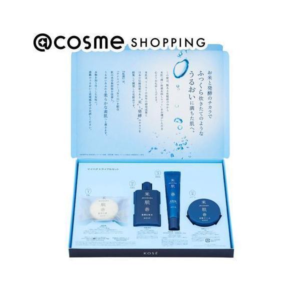 14日間試せる米肌トライアルセットです。ミクロの泡で洗い上げる「肌潤石鹸(15g)」、保湿成分を凝縮したまろやかな「肌潤化粧水(30ml)」、水分保持力を改善できるライスパワーNo.11がシリーズの中で最も高濃度に配合された「肌潤改善エッセ...