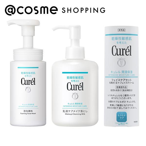 【セット内容】・潤浸保湿乳液ケアメイク落とし 200mL（現品）・潤浸保湿泡洗顔 150ｍL（現品）・フェイスケアセット（潤浸保湿化粧水III 30ｍL+潤浸保湿クリーム4g）【潤浸保湿乳液ケアメイク落とし】保湿ケアも同時にできるふきとりタ...