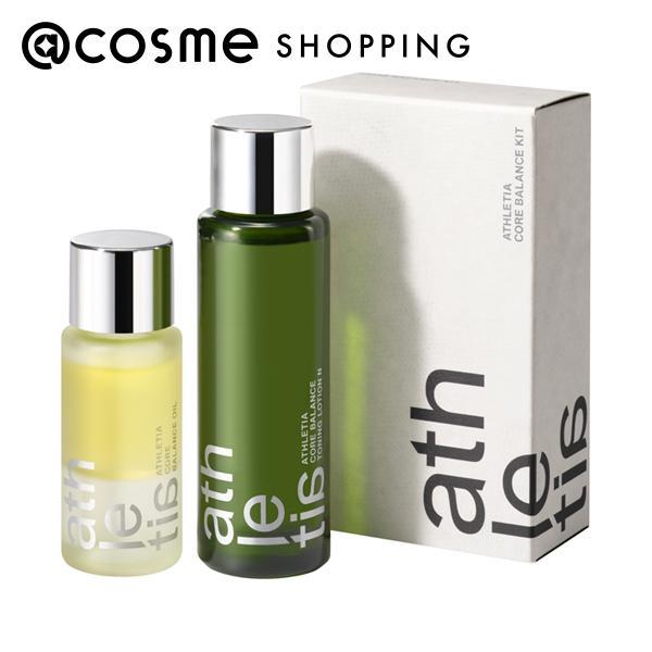【セット内容】・コアバランス オイル 10mL・コアバランス トーニングローション N 30mL整えて、巡らせる＊1。もっちりとした理想のエナジェティックスキン＊2を目指すためのトライアルキット。athletiaが目指す、巡りがよく、血色感...