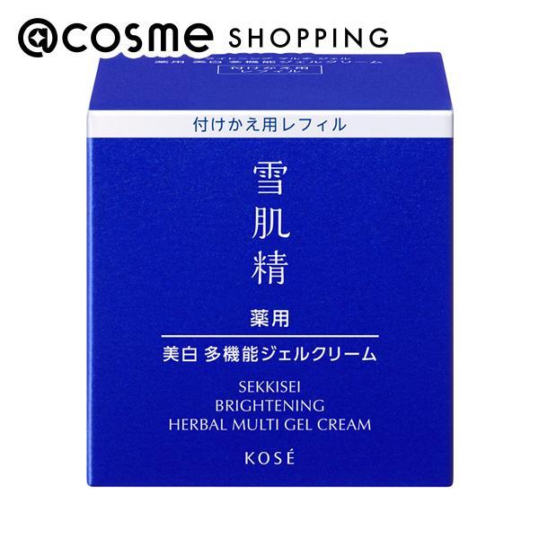 甘草由来の有効成分※で、シミも肌あれも防ぐ薬用美白※多機能ジェル付けかえ用。 ※メラニンの生成を抑え、シミ・ソバカスを防ぎます。 (医薬部外品)販売名：薬用雪肌精  ブライトニング　マルチ ジェル＊こちらの商品はレフィルのため、ケースは付属...