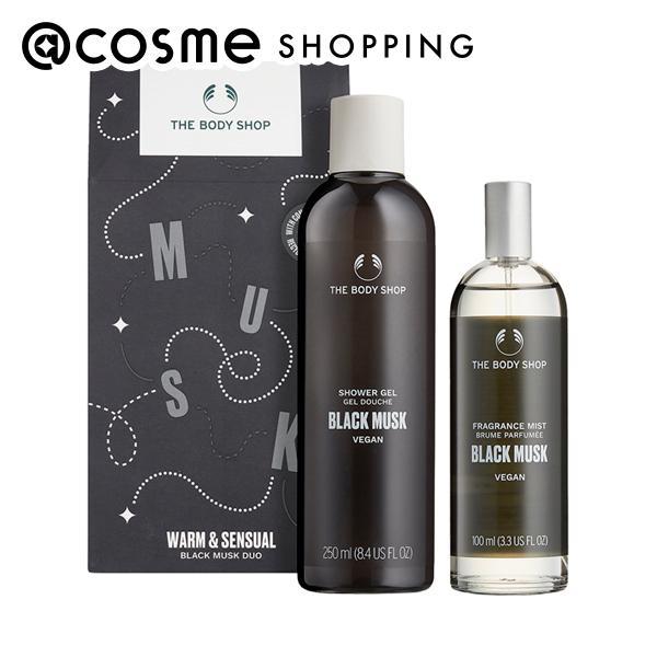 【セット内容】・ブラックムスク シャワージェル 250mL (ボディシャンプー)・ブラックムスク フレグランスミスト 100mL (フレグランスミスト)・オリジナルギフトボックス　サイズ(約)たて18×よこ9.5×奥行5cm (ボックス)甘...