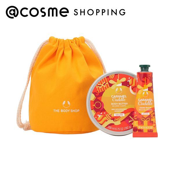 【セット内容】・ボディバター キャラメルカドル 200mL│ボディクリーム・ハンドバーム キャラメルカドル 30mL│ハンドクリーム・オリジナルポーチ サイズ（約）：直径11×マチ5cm ┃限定の香り┃ドルチェ・デ・レチェ、ソルトブロッサム...