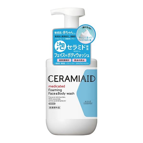 セラミエイド 薬用 フェイス＆ボディウォッシュ 本体 480ml 顔・からだ用 泡タイプ