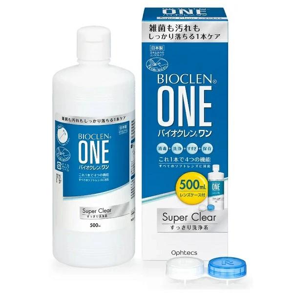 ●レンズをしっかり消毒・洗浄し、眼のトラブルを予防！●1本で消毒・洗浄・すすぎ・保存が可能！●カラコンを含むすべてのソフトコンタクトレンズに対応。●雑菌も汚れもしっかり落ちる「スーパークリア」●こすり洗いタイプ●レンズケース付き