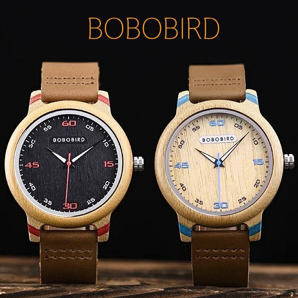 商品名： 竹製ケース 腕時計商品情報：メーカー：BOBO BIRD ボボバードムーブメント：クォーツケース 材質：竹製ダイヤル直径:43.7cm 厚さ：11.4mm 形：円形ダイヤル窓材質：ハードレックスバンド 材質：レザーバンド長さ：21...