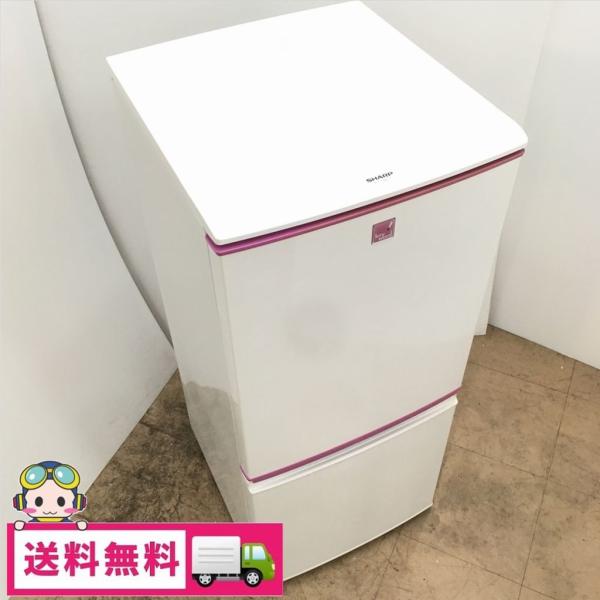 SHARP（シャープ） 中古 137L 2ドア冷蔵庫 つけかえ扉 SJ-14E7-KP 
