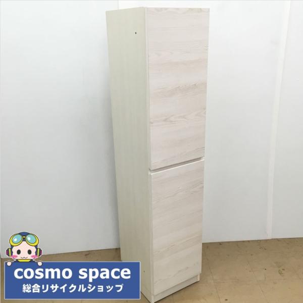 中古 近郊送料格安 ニトリ 壁面システム収納 ウォーレン キャビネット 40-2DWW 約40×45×181 ホワイト系