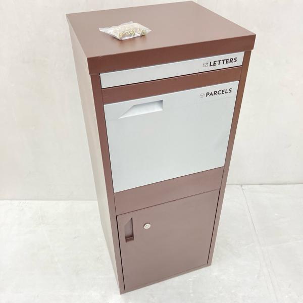 中古 ビバホームスチール宅配BOX 大 3007A ブラウン系 W41.5×D38