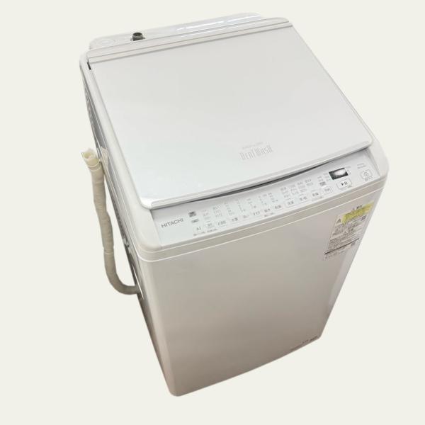 中古 近郊送料格安洗濯8.0kg 乾燥4.5kg 縦型洗濯乾燥機 ビートウォッシュ 日立 BW-DV80J 2024年製造 ホワイト