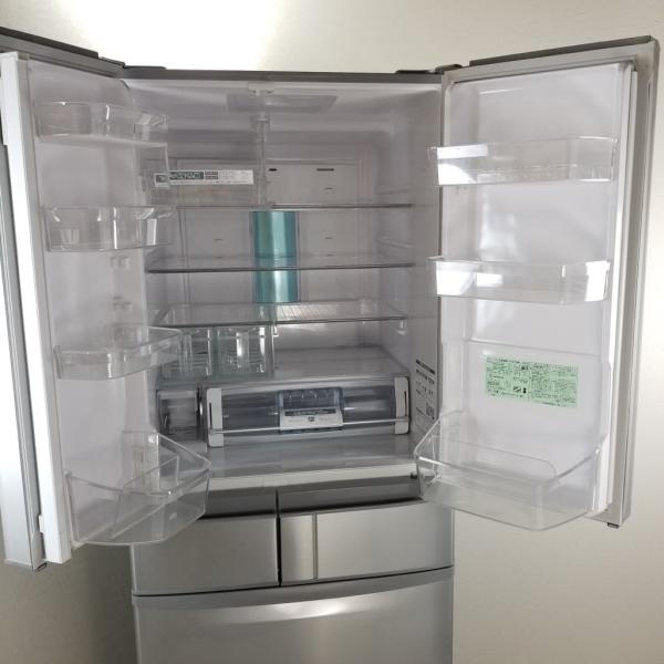 中古 日立 520L 6ドア冷蔵庫 真空チルド R-SF52AM 2011年製 自動製氷機能 右開き 大容量 まとめ買いに :3S223255