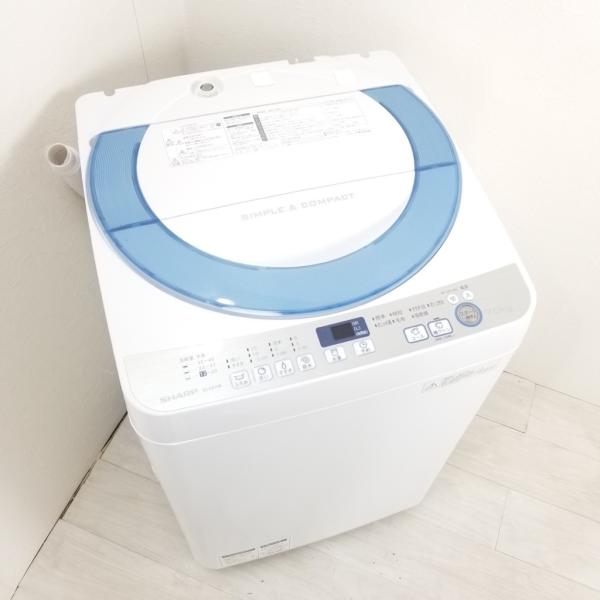 SHARP 中古 全自動洗濯機 7.0kg Ag+イオン シャープ ES-GE70R-A 2016年
