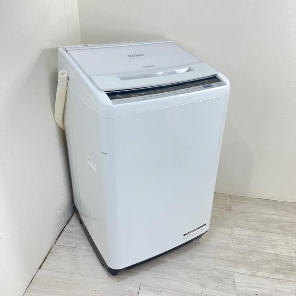 日立 中古 8.0kg 全自動洗濯機 ビートウォッシュ BW-V80C
